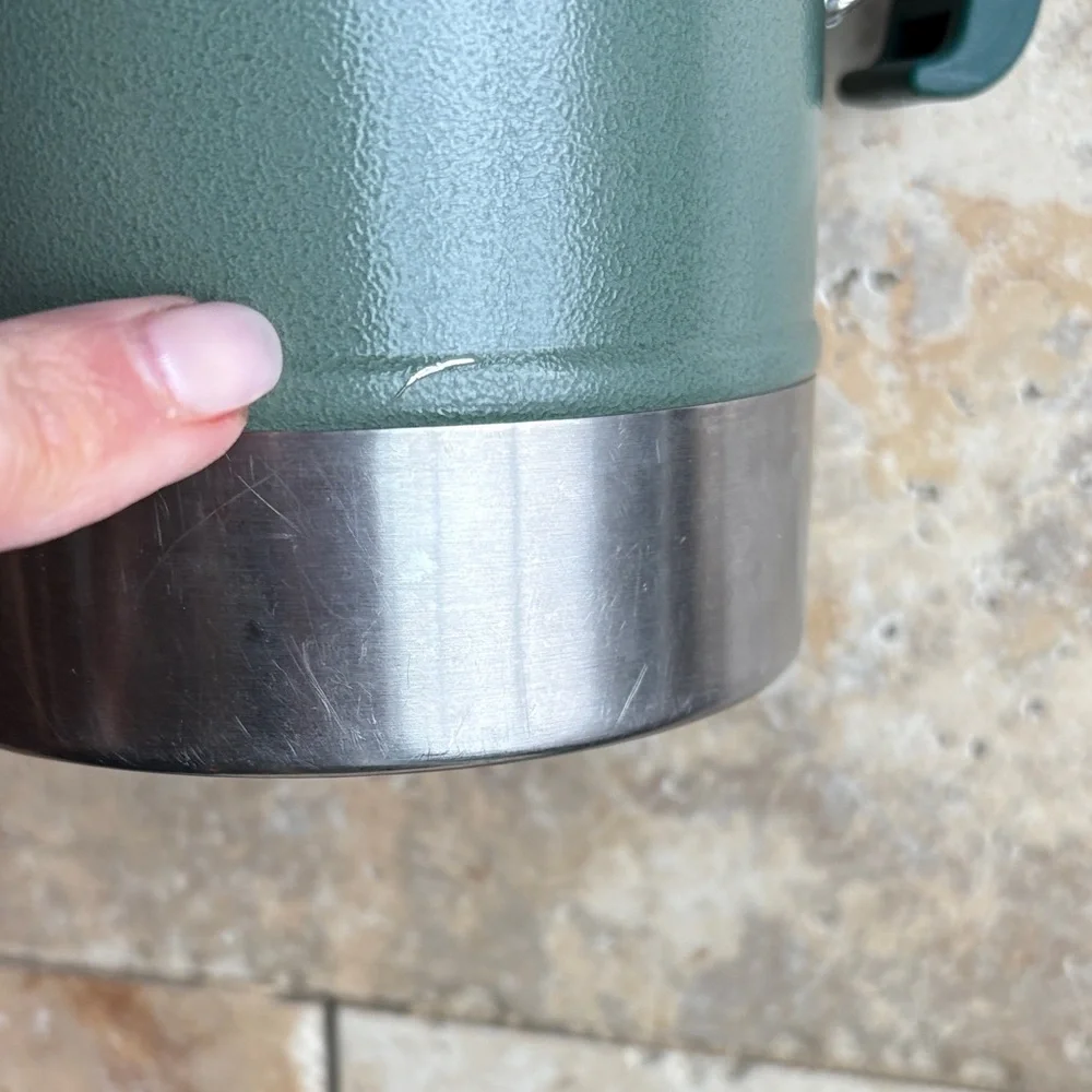 Stanley Classic Green Thermos with Silver Accents - Picture 4 of 11